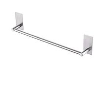 Towel Bar with 4hooks Stainless Steel Bathroom Single Towel Rack Kitchen No Drilling Towel Holder Stick on Wall Towel Rack (Size : 40CM) (OneColor 40CM)