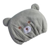 Towel Hat for Wet Hair | Soft Cartoon Bear Design Hair Drying Hat | Elastic Shower Turban Quick-Drying Absorbent for Women, Men, Boys, Girls, After Bath, Spa, Swimming for Fast Drying & Gentle Care