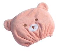 Towel Hat for Wet Hair | Soft Cartoon Bear Design Hair Drying Hat | Elastic Shower Turban Quick-Drying Absorbent for Women, Men, Boys, Girls, After Bath, Spa, Swimming for Fast Drying & Gentle Care