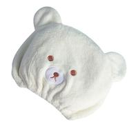 Towel Hat for Wet Hair | Soft Cartoon Bear Design Hair Drying Hat | Elastic Shower Turban Quick-Drying Absorbent for Women, Men, Boys, Girls, After Bath, Spa, Swimming for Fast Drying & Gentle Care