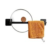 Towel Rack Bathroom Holder - Modern Suction Cup Wall Mount for Towels No Drill Organizer | Metal Storage Bar for Home Cabinet Door Shower Toilet RV Dorm Apartment Use Space Saver Rack