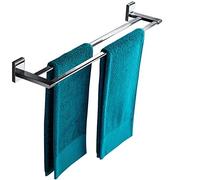 Towel Rail Bar 40cm 50cm 60cm Double Towel Holder Wall Mounted Polished Copper Chrome Plating Bath Towel Rack for Bathroom and Kitchen Silver (Color : Multi-Colored, Size : 60cm) (Multicolor 40cm)
