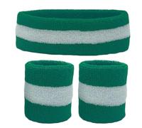 Towel Sweat Bands Set for Men Women Basketball Yoga Headband Tennis Wristbands Sport Gym Running Volleyball Wrist Wrap Sweatband pour Gym,Course(Color 2)
