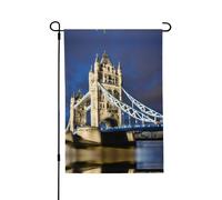 Tower Bridge à Londres - Bannière de jardin en polyester double face - Décoration extérieure moderne - Cadeau idéal