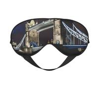 Tower Bridge in London Masque de sommeil 100 % soie de mûrier naturelle avec couvre-yeux ultra doux pour dormir, voyage, sieste