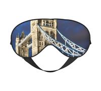 Tower Bridge in London Masque de sommeil en soie avec boucle réglable élégant pour femme pour voyage, sieste, travail, bureau