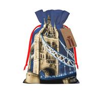 Tower Bridge in London Sac cadeau avec poignées et étiquette, Parfait pour Noël, anniversaire, mariage ou quotidien - (S)