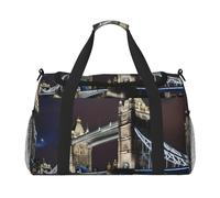Tower Bridge in London Sac de voyage pliable imperméable léger avec bandoulière