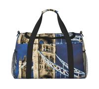 Tower Bridge in London Sac fourre-tout pliable élégant avec fermeture éclair imperméable pour week-end