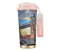 Tower Bridge in London Tasse à café à double paroi en acier inoxydable 316, durable, isolée et élégante pour les amateurs de café et de thé