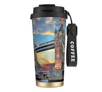 Tower Bridge in London Tasse à café à double paroi en acier inoxydable 316, durable, isolée et élégante pour les amateurs de café et de thé