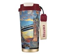 Tower Bridge in London Tasse à café à double paroi en acier inoxydable 316, durable, isolée et élégante pour les amateurs de café et de thé