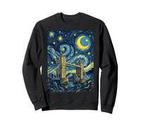 Tower Bridge Londres Angleterre Nuit étoilée Art Histoire Cadeau Sweatshirt