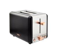 Tower Cavaletto 2 Grille-pain Noir & Or Rose
