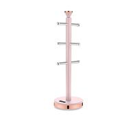 Tower Cavaletto T826132PNK Arbre à tasses avec bouchons en acier inoxydable, sous-couche souple, guimauve rose et or rose