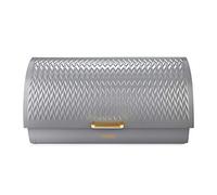 Tower Empire T826090GRY Boîte à pain en acier inoxydable Gris et laiton Taille unique