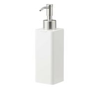 Yamazaki 5351 Tower Film Hook Soap Dispenser, White, Dispenser : ABS Resin/Silicone Pump : Stainless Steel/Polyethylene FILMHOOK : Polycarbonate/Pet/Silicone, 5.5 x 7.5 x 19.5 cm