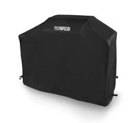 Tower Grande Housse de Barbecue - Housse de Barbecue à gaz Robuste, imperméable et Coupe-Vent, Compatible avec Weber, Char-Broil et Outback, résistante aux UV, Noire (124 x 140 x 47 cm)