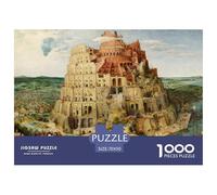 Tower of Babel Painting Papier Épais Et Solide Parfait pour Renforcer Les Capacités Cognitives, La Mémoire Et La Concentration Mentale 70x50cm/1000pcs
