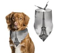 Tower Paris Bandanas pour chien pour le toilettage - Bavoirs triangulaires lavables pour animaux domestiques - Écharpe pour chats et chiens
