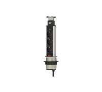 Brennenstuhl 1396200003 multiprise 2 m 3 sortie(s) CA Aluminium, Noir