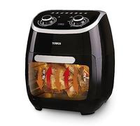 Tower T17038 Xpress Air Fryer - Mini four électrique - Friteuse sans Huile - Friteuse Électrique Manuelle 5-en-1 avec Circulation d'Air Rapide, Minuterie de 60 minutes, 11 L, 2 000 W, Noir