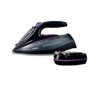 Tower T22036LIL Fer à vapeur sans fil avec technologie One Temp et semelle céramique XL, fonctions anti-goutte et anti-calcaire, réservoir d'eau de 350 ml, 3100 W, lilas et noir