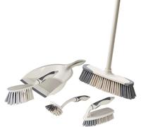 Tower T769002msh 5-In-1 Cleaning Kit With Dustpan And Brush/Kitchen Broom/Dish Brush/Scrubber Brush,Slatted And Grey