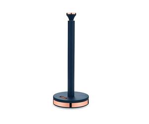 Tower T826133MNB Cavaletto Support pour Rouleau de Cuisine Bleu Nuit avec Accents Or Rose
