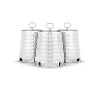 Tower T826207WHT Lot de 3 boîtes en acier inoxydable Blanc