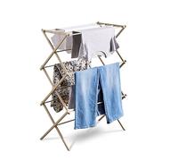 Tower T873020MSH Séchoir à Linge Compact à 3 étages avec 11 tiges de séchage, étagères pour Chaussures, Design Pliable, Pieds antidérapants, capacité de Poids 10 kg, Latte