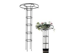 Tower Trellis - Garden Trellis for Climbing Plants | Metal Plant Support Tower Obelisk 90cm 120cm 150cm 180cm 210cm | PP Coated Steel Vertical Flower Stand for Vine Roses Potted Plants