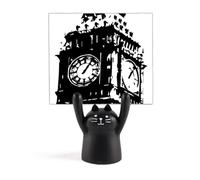 Tower UK Britain Porte-mémo Art déco Motif chat Noir