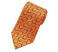 Towergem Extra longue cravate Microfibre Tissés Jacquard XL Orange Poliéster Cravate 63"