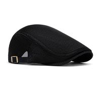 Towintec Casquettes béret Homme avec Chapeau d’été en Maille Respirante Casquette Souples Vintage, Chapeau de Lierre Respirant avec des Hommes et des Femmes pour Golf randonnée Escalade Noir