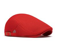 Towintec Casquettes béret Homme avec Chapeau d’été en Maille Respirante Casquette Souples Vintage, Chapeau de Lierre Respirant avec des Hommes et des Femmes pour Golf randonnée Escalade Rouge