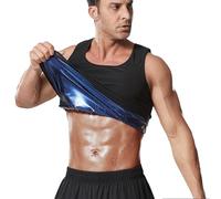 Towintec Débardeur Sudation pour Homme Costumes Amincissant Gilet Top Sauna Suit Shapewear Vêtement Ventre plat Perdre du poids Maigrir Manche Courte Entraînement Musculation Fitness Gym
