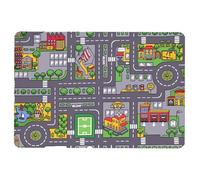 Town Car Roads Tapis interactif pour Salle de Jeux - Tapis de Jeu pour, Carte de trafic, Tapis de Jeu éducatif en Velours | Motifs clairs pour, Salon, Chambre à Coucher, Chambre