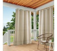 TOWN & COUNTRY BASICS Cabana Solid GT Paire de Rideaux à œillets filtrant la lumière, Polyester, Taupe, W 54" x L 96" (1 Panels)