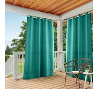 TOWN & COUNTRY BASICS Exclusive Home Paire de Rideaux en Polyester, Polyester, Bleu Sarcelle, 54x108