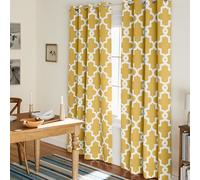 TOWN & COUNTRY EVERYDAY Exclusive Home Curtains Exclusif Maison Rideaux Ferronnerie en Satin de Coton tissé fenêtre Panneau de Rideau Paire, Polyester, Sundress, 52x108