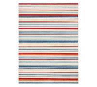TOWN & COUNTRY EVERYDAY Rio Tapis d'intérieur et d'extérieur à Rayures Multicolores - Résistant aux UV et à la décoloration - Poils Longs - Rouge/Multicolore - 1,9 x 1,6 m