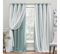 TOWN & COUNTRY LUXE Exclusive Home Curtains Catarina Paire de Rideaux occultants et Transparents à œillets 132 x 213 cm