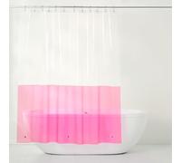 TOWN & COUNTRY PLAY Ciara Mod Doublure de Rideau de Douche 100% PEVA avec œillets antirouille, imperméable, Transparent/Rose, 177,8 x 182,9 cm