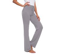 TownCat Pantalon Décontracté Droit pour Femme avec Cordon De Serrage pour Le Yoga Et La Course à Pied Gris Clair L