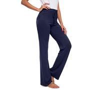 TownCat Pantalon Décontracté Droit Pour Femme Avec Cordon De Serrage Pour Le Yoga Et La Course à Pied Bleu L
