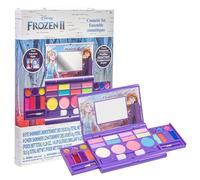 Townley Girl frozen 2 cosmétiques compactset avec miroir 14 gloses lèvre, 4 corps shines, 6 brosses coloré portable pliable make up kit beauté pour les filles