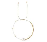Townshine Bracelet en perles Miyuki en or blanc pour femmes et filles, Perle