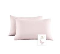 Townssilk 100% Pure Tencel taie d'oreiller, taie d'oreiller Haut de Gamme, adapté à la santé des Cheveux et de la Peau, Super Confortable, 2 pièces, 40x40 cm, avec Fermeture éclair cachée, Pink