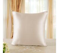 townssilk Taie d'oreiller en Soie, 100% Soie de mûrier Naturelle 19 Momme, Deux Faces en Soie, certifiée Oeko-Tex, Douce pour la Peau et Les Cheveux, 1 unité,40x40cm,Taupe